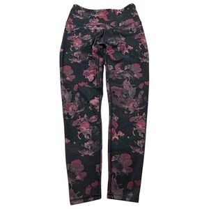 Jessica‎ Simpson Active Floral Ankle Leggings Women’s M Black Pink